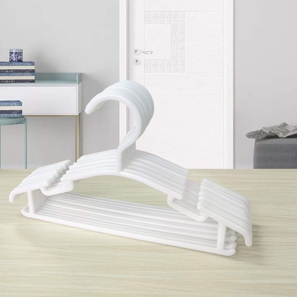 Baby Hangers for Closet 60 Pack White Plastic Baby Hanger Toddler Hangers