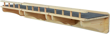 47.2" x 11.8" Natural Wood Wall Mounted Cat Shelves