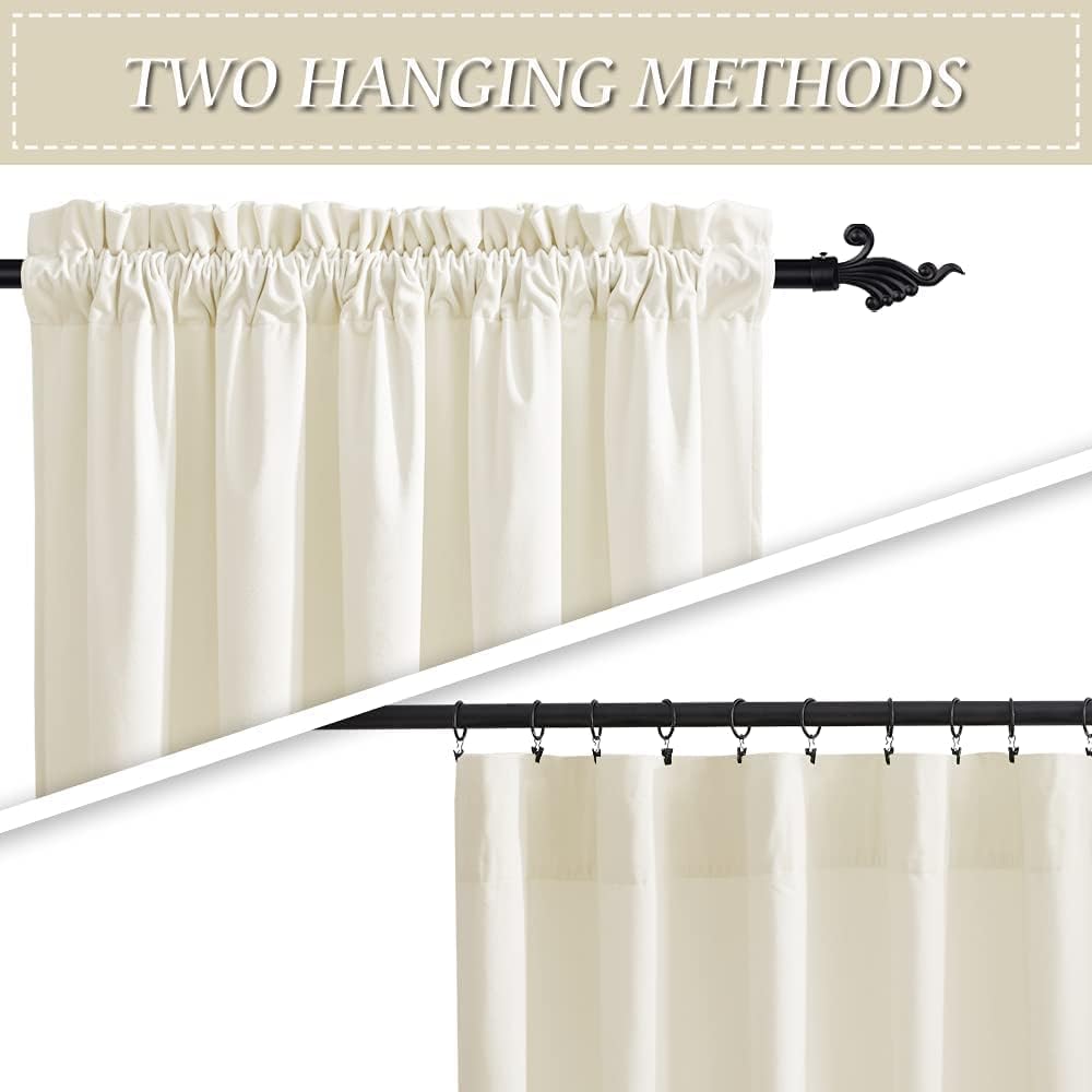 Floral Farmhouse Curtains Semi-Blackout Living Room Drapes Cotton Linen Blend Bohemian Window Curtain
