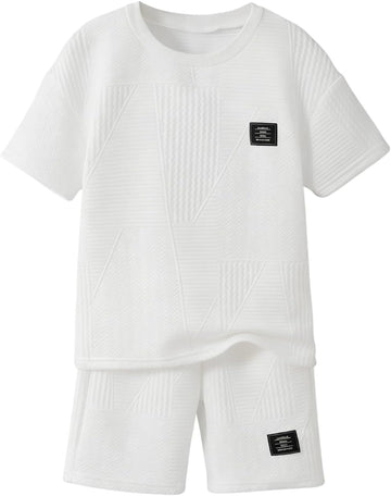 Tween Boys Clothes Summer Short Sleeve Top & Shorts Set Piece Casual Outfit
