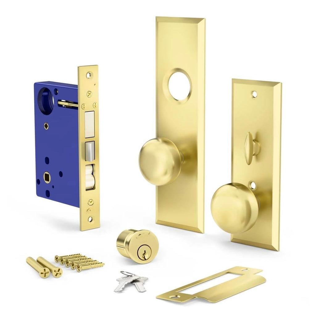 Mortise Lock Entry Lockset Deadbolt for Residential Commercial Backset 2-1/2" (Right Hand)