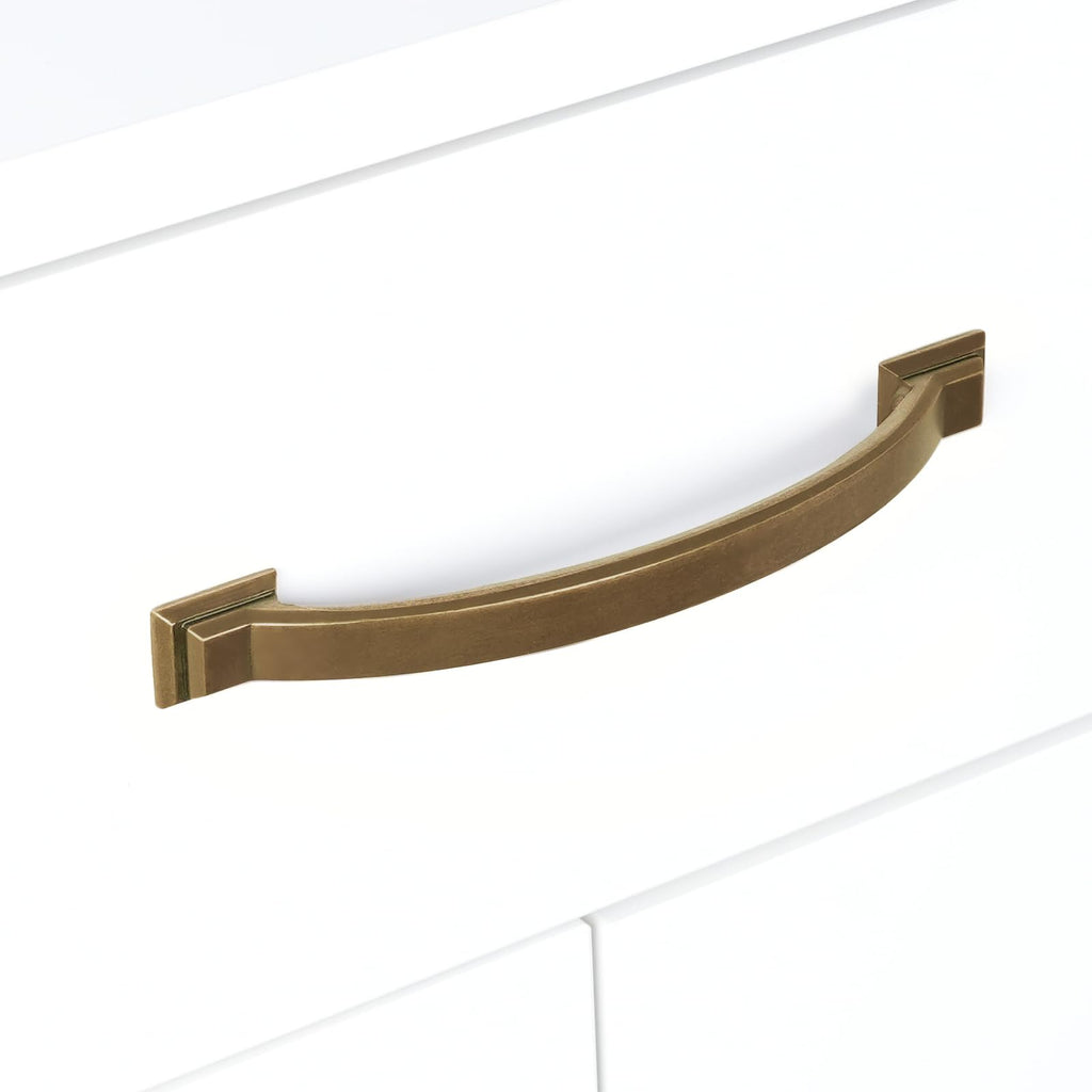 10 Pack 7-1/2 Inch Cabinet Pulls Antique Brass Kitchen Cabinet Handles Zinc Alloy Drawer Pulls Solid Cabinet Hardware
