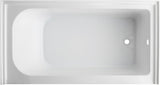 VTAP6032R21A 60-Inch Anti-Skid Acrylic 3-Wall Alcove Tub with Right Hand Drain Hole, White