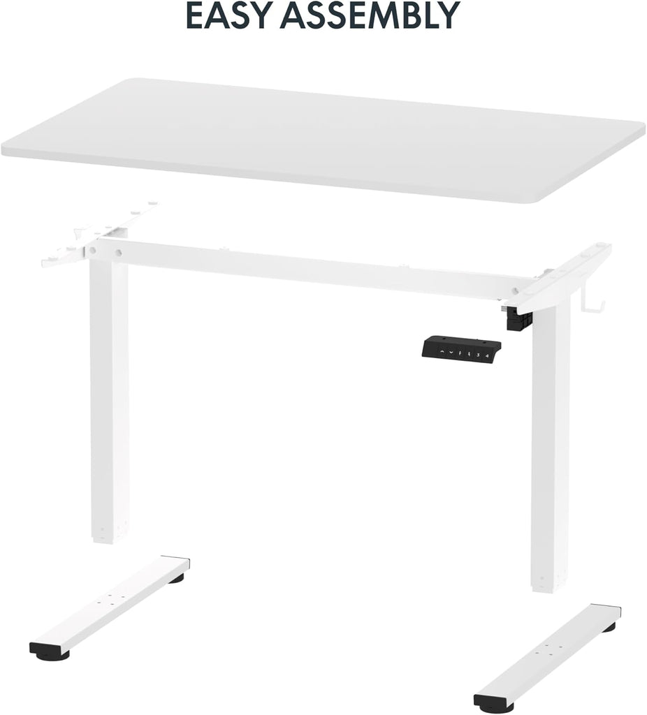 EN1 One-Piece Standing Desk 48 x 24 Inches Height Adjustable Electric Sit Stand Up Desk Home Office Desk