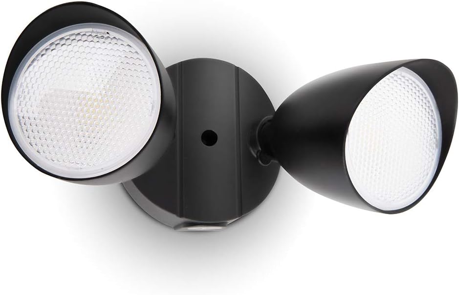 6222B-D2D 3500 Lumen 32 Watt Dusk to Dawn Dual-Head Flood Light Outdoor Waterproof Exterior Security Floodlight