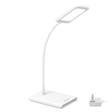 Desk Lamp, Dimmable Eye-Caring Table Lamp, Memory Function, White