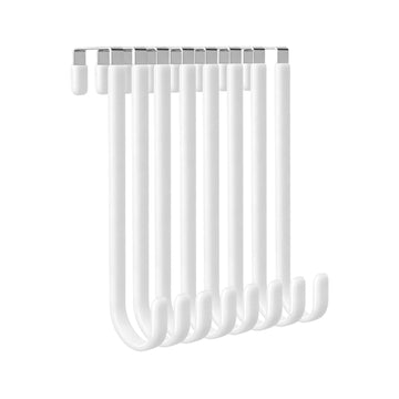 Over the Door Hooks, 2-Pack Scratch-Resistant Over the Door Hanger with Rubber for Towels, Bags, Coats and Keys