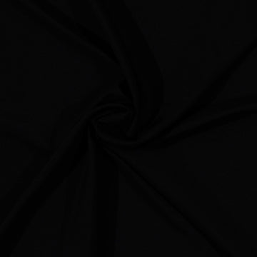 Polyester Pongee Lining Black Fabric by The Yard - Black (2560-black)