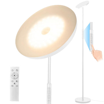 Floor Lamp, Upgraded 40W Super Bright Torchiere LED Floor Lamps, Stepless Dimmable Color Temperature