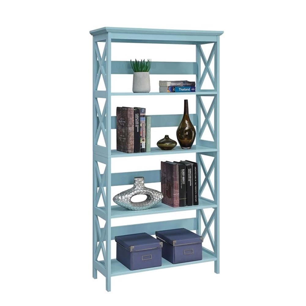 Oxford Bookcase 31.5" - 5-Tier Farmhouse Bookcase, Modern Family Room Media & Display Storage Organizer Library