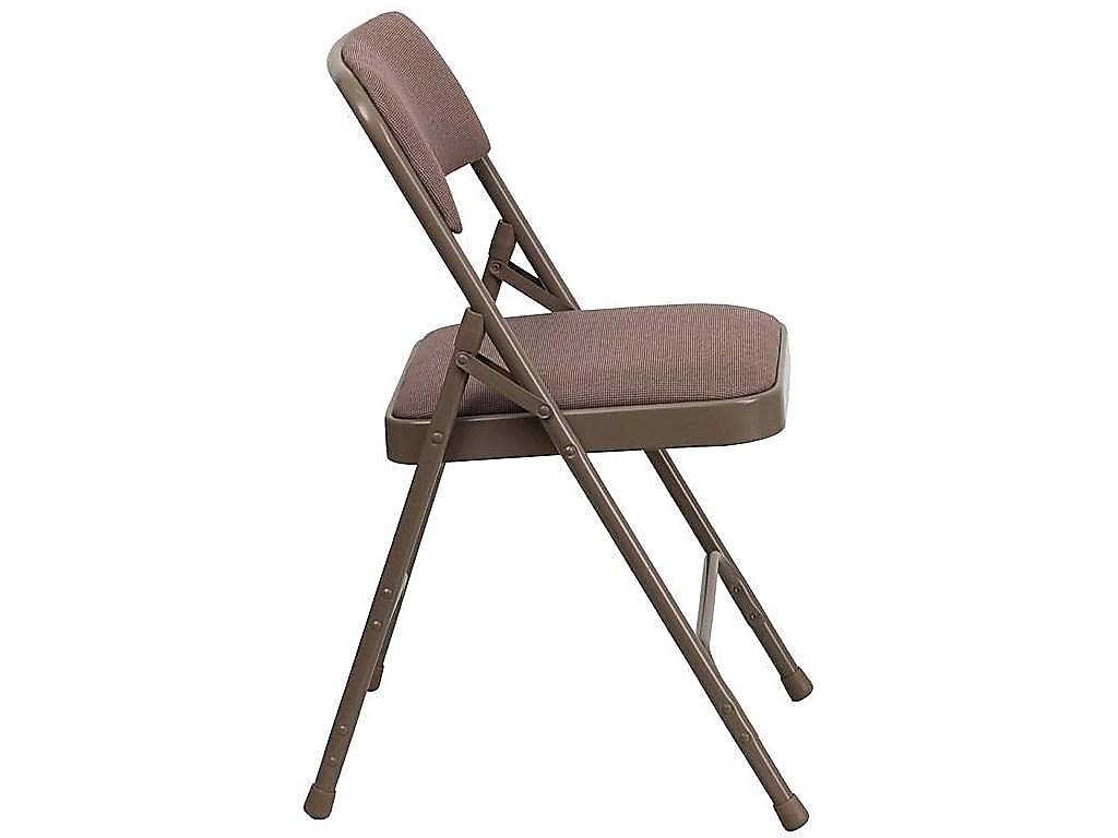 Metal Folding Chair, Beige, 4-Pack