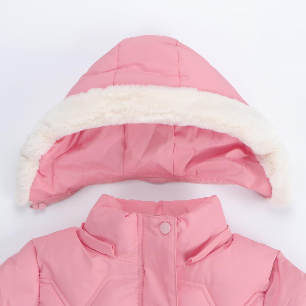 Girls Winter Coats Puffer Jackets For Kids Collar Hooded Parka