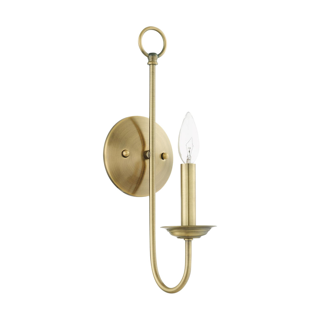 42681-01 1-Light Wall Sconce, Antique Brass