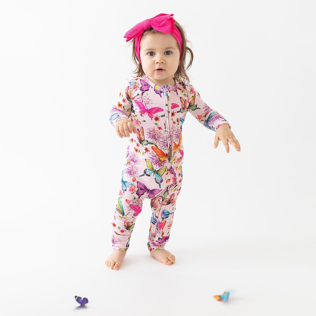 Girls Convertible Baby Sleepers, Toddlers Footless Pajamas