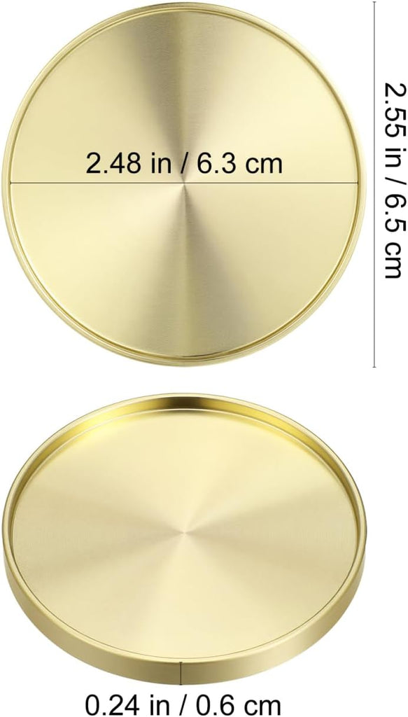 Brass Coasters HeatResistant Gold Tea Cup Mat Holder - Set of 2