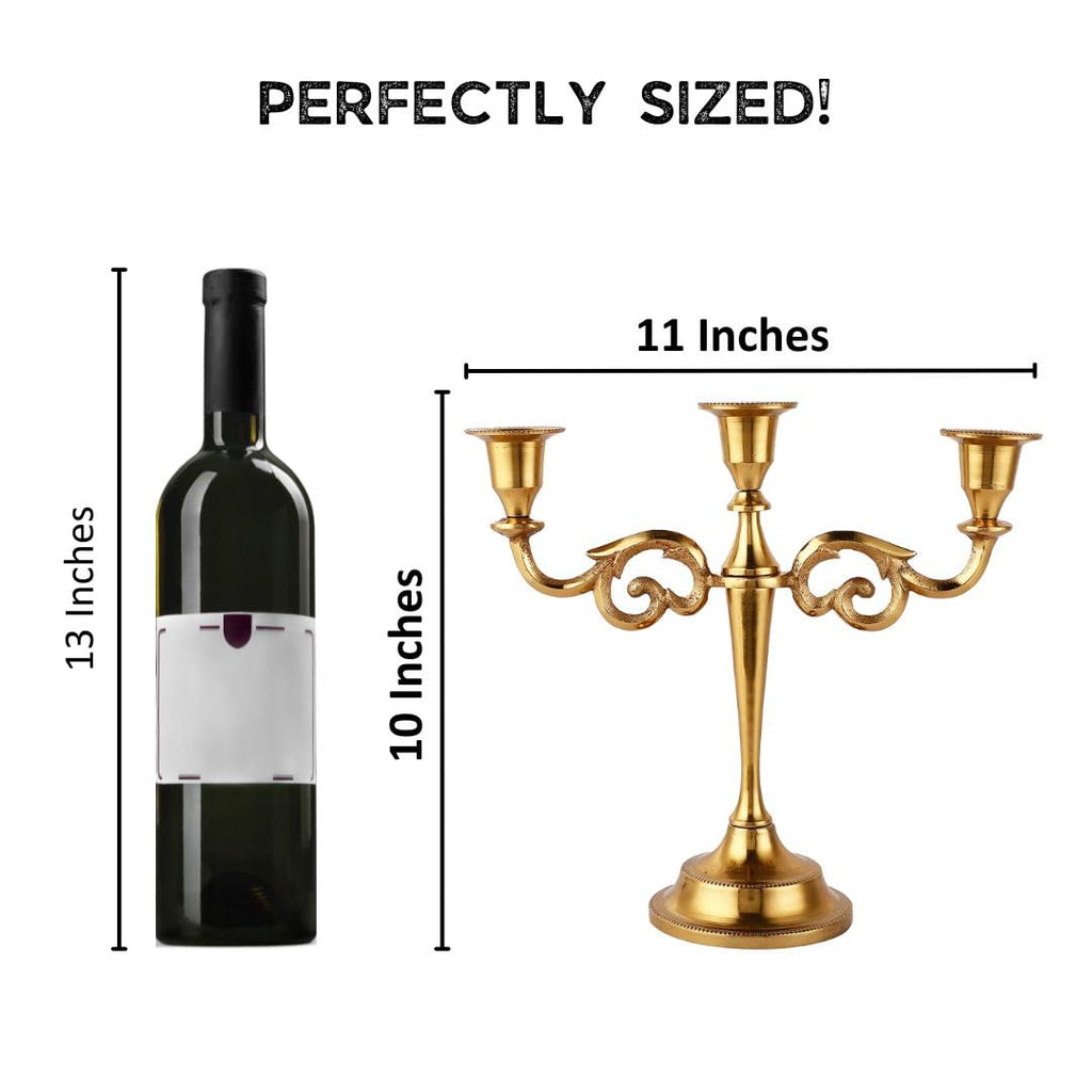 3 Arm Candelabra Taper Candle Holders Decorations Indoor Kitchen Décor Table Candles Candlestick Candelabra