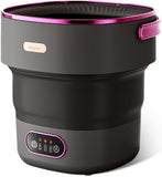 13L Portable Mini Washing Machine with Spin Dryer, Collapsible Small Washer for Baby Clothes & Underwear, 3 Deep
