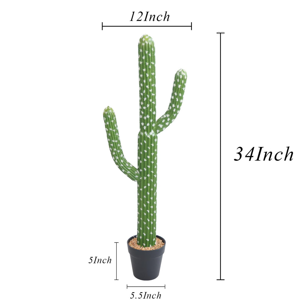 Cactus Succulent Plant 34'' Fake Desert Cacti Decor