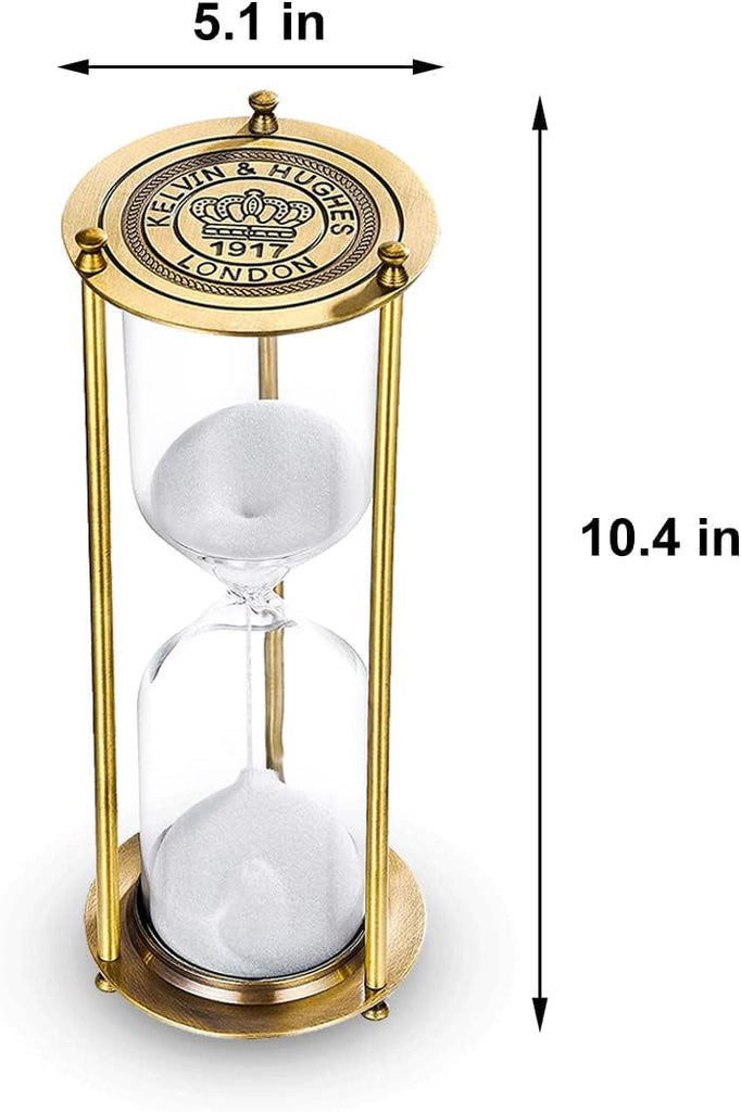 Large Sand Timer 60 Minute,Big Hourglass,Antique Brass Sand Clock,Antiguo Reloj De Arena 60 Minuto, Vintage Sand