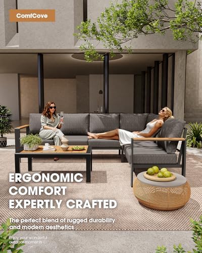 Aluminum Outdoor Patio Furniture Set | Graphite for Patio, Garden & Porch
