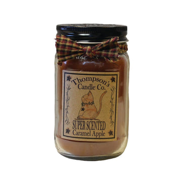 12 OZ Mason Jar Candles - Caramel Apple