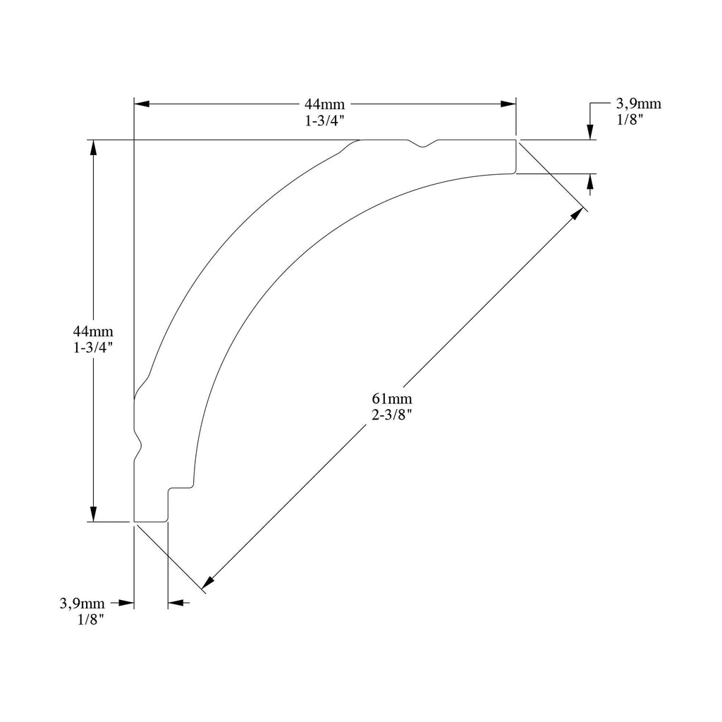Duropolymer High Impact Polystyrene Crown Moulding | Primed White | 2-3/8in Face x 78in Long (10 Pack)