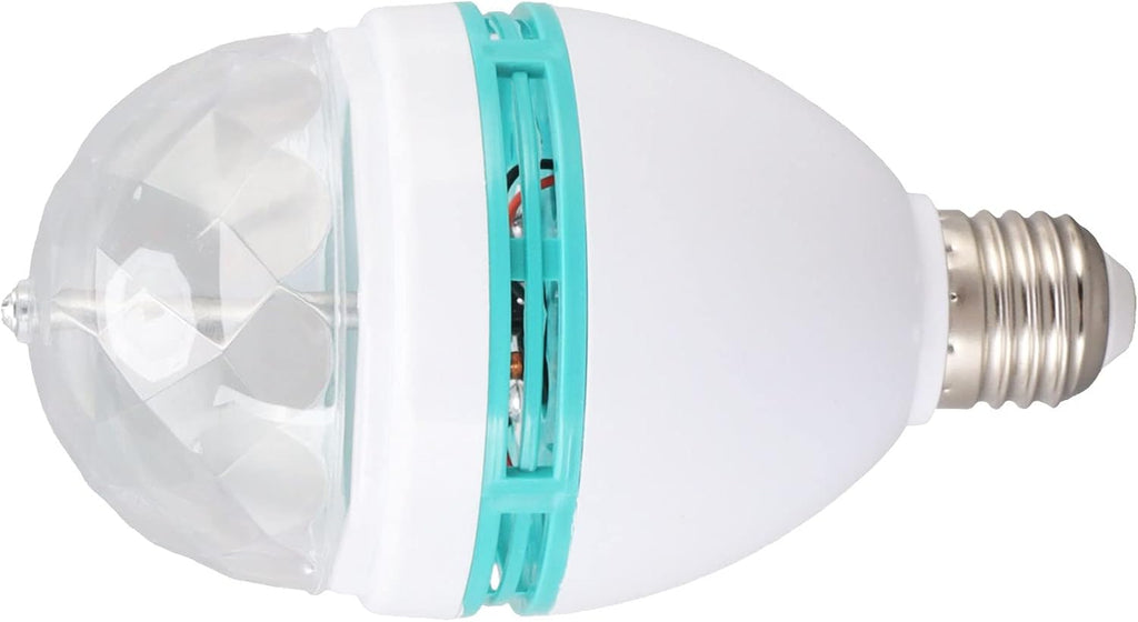 RGB Rotating Party Bulb, Color Changing Auto Rotate Strobe Effect Light for Party Bar ABS PC RGB E26 Base 3W 85 to