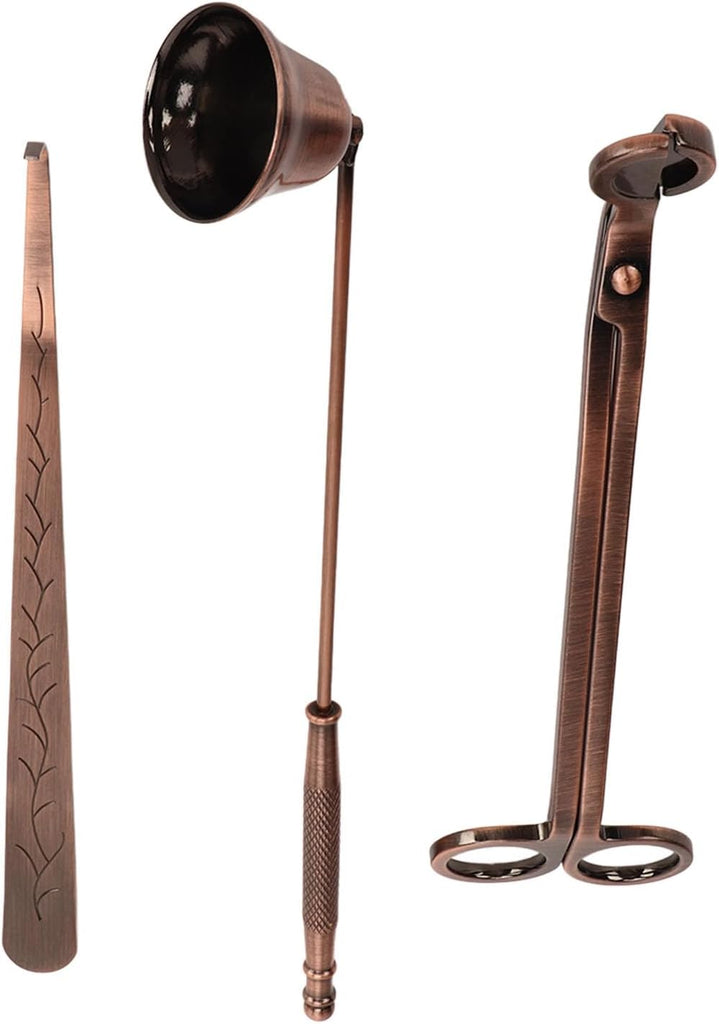 Bronze 3-in-1 Candle Care Kit with Wick Trimmer, Snuffer & Dipper