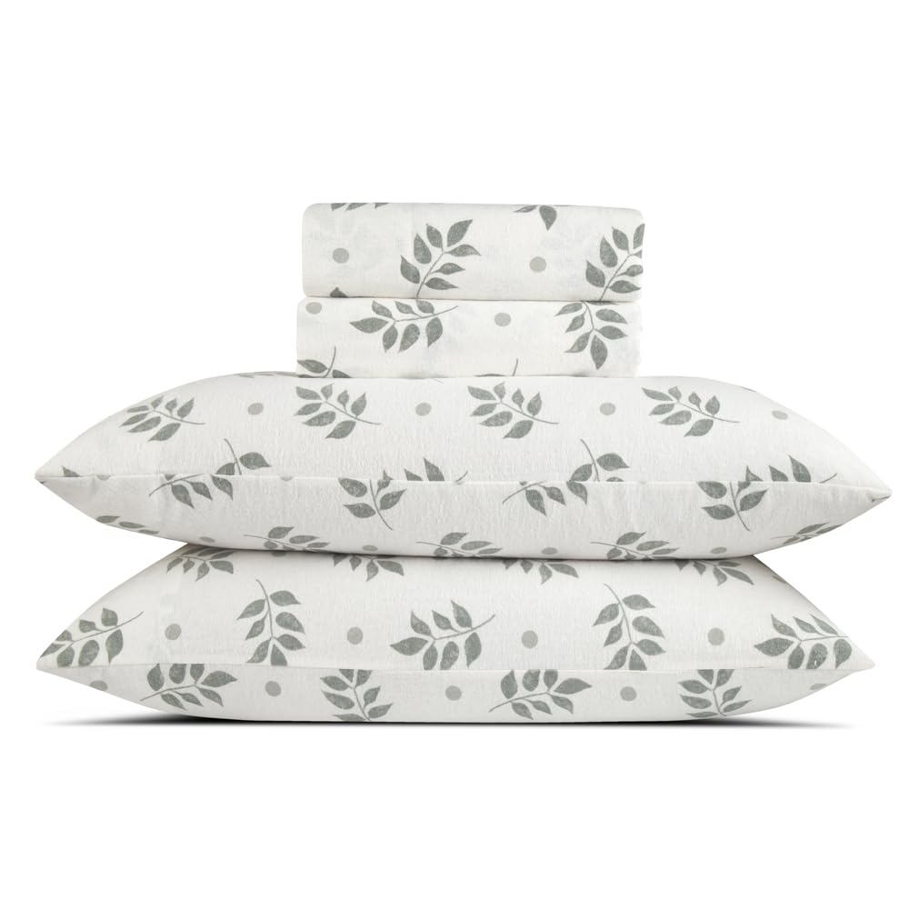 Flannel Sheets Twin Size Rich Cotton -High GSM Flannel Bed Sheet Deep Pockets - Warm & Cozy Flannel Sheet Set for All
