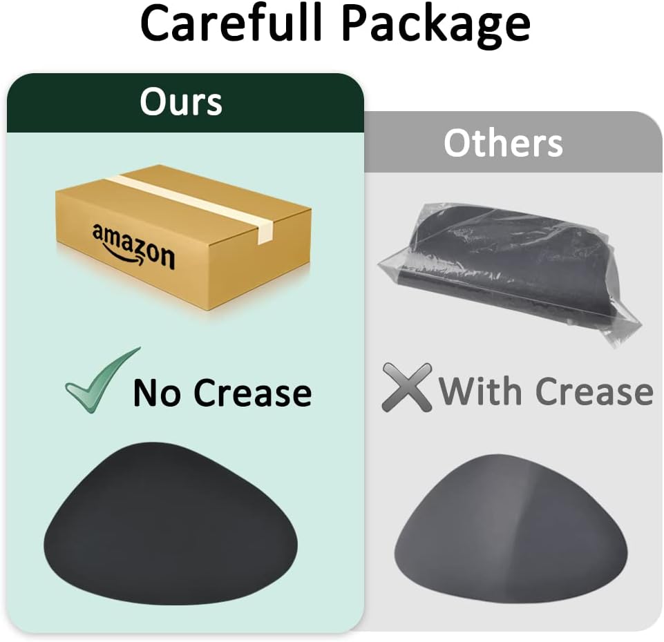 Faux Leather Placemats Set Easy to Clean (Black) - Set of 4