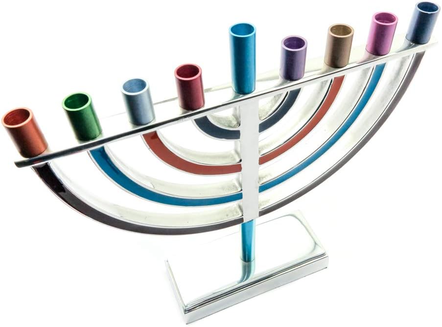 Hanukkah Classic Style Colored Branches (Multi Color, Large)