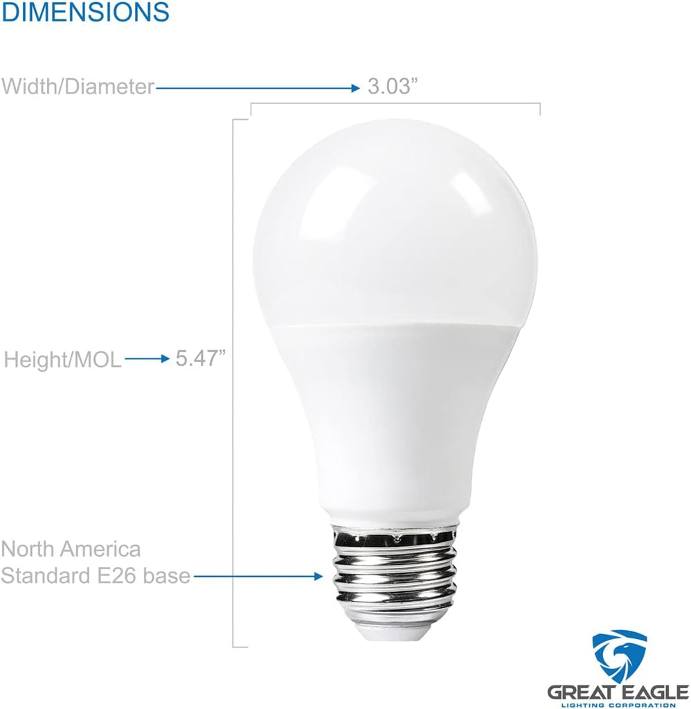 Super Bright 150W-200W LED Light Bulb 2600 Lumens, A21 Non-Dimmable 3000K Soft White, High Lumen, UL Listed (2-Pack)