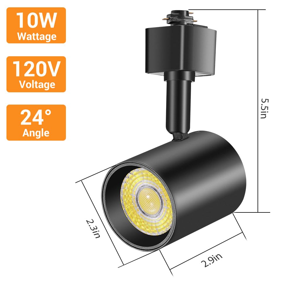 LED Track Lighting Kit with Track Rails, Black