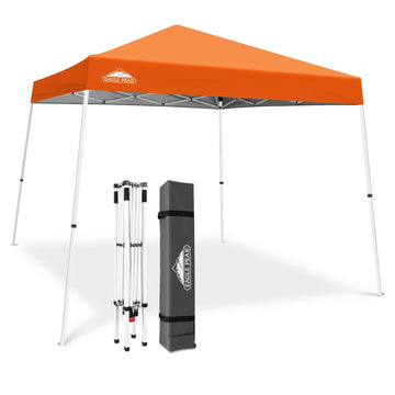 10x10 Slant Leg Pop Up Canopy Tent, Orange