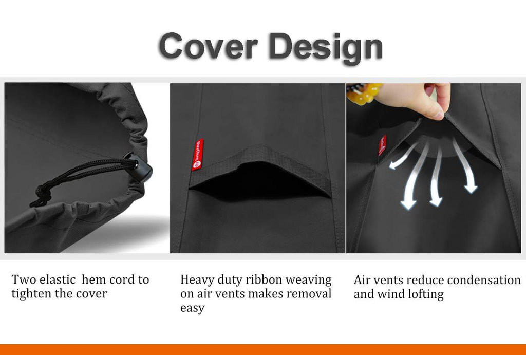 Fire Pit Cover Square 44"Lx44"Wx24"H, Waterproof 600D Polyester