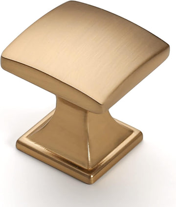 10 Pack 1 Inch Champagne Bronze Cabinet Knobs Gold Cabinet Knobs Dresser Knobs Round Drawer Knobs and Pulls Cabinets