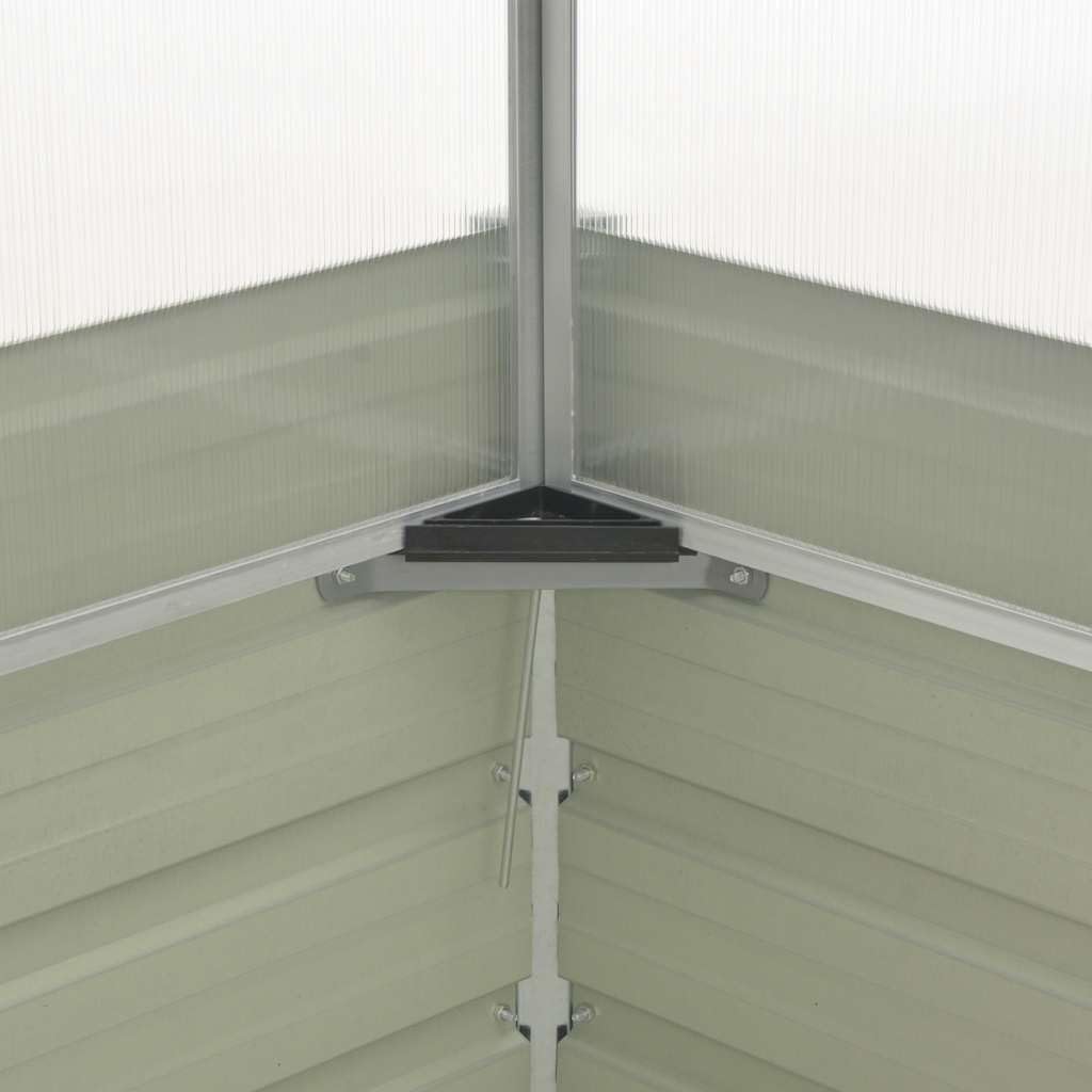 Galvanized Raised Garden Bed with Greenhouse Cover, 39.4" x 39.4" x 30.3" Square Cold Frame Greenhouse, Open Bottom