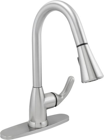 Earth Luxe Pull-Down Spout Kitchen Faucet | Single Handle High-Arc Kitchen Sink Faucet with Turbo Spray | 1.5 GPM