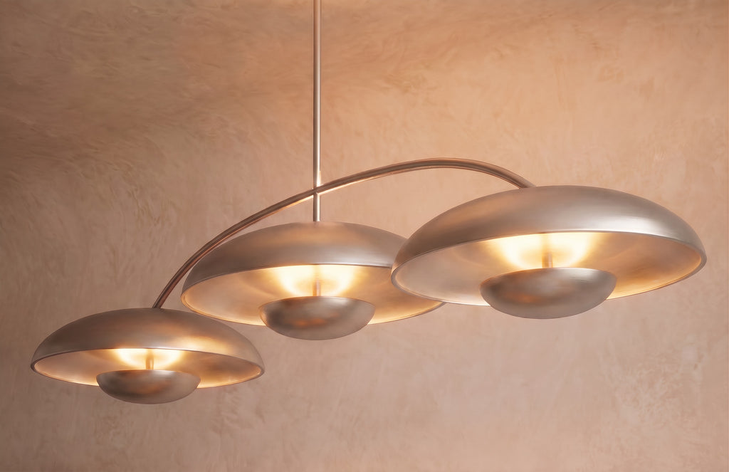 Inspired Cosmic Style 60" Linear Chandelier Satin Nickel - Main Product View