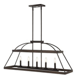 5-Light Dimmable Modern Linear Chandelier