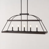 5-Light Dimmable Modern Linear Chandelier
