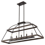 5-Light Dimmable Modern Linear Chandelier