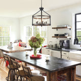 6-Light 23.1" Dimmable Farmhouse Round Cage Chandelier