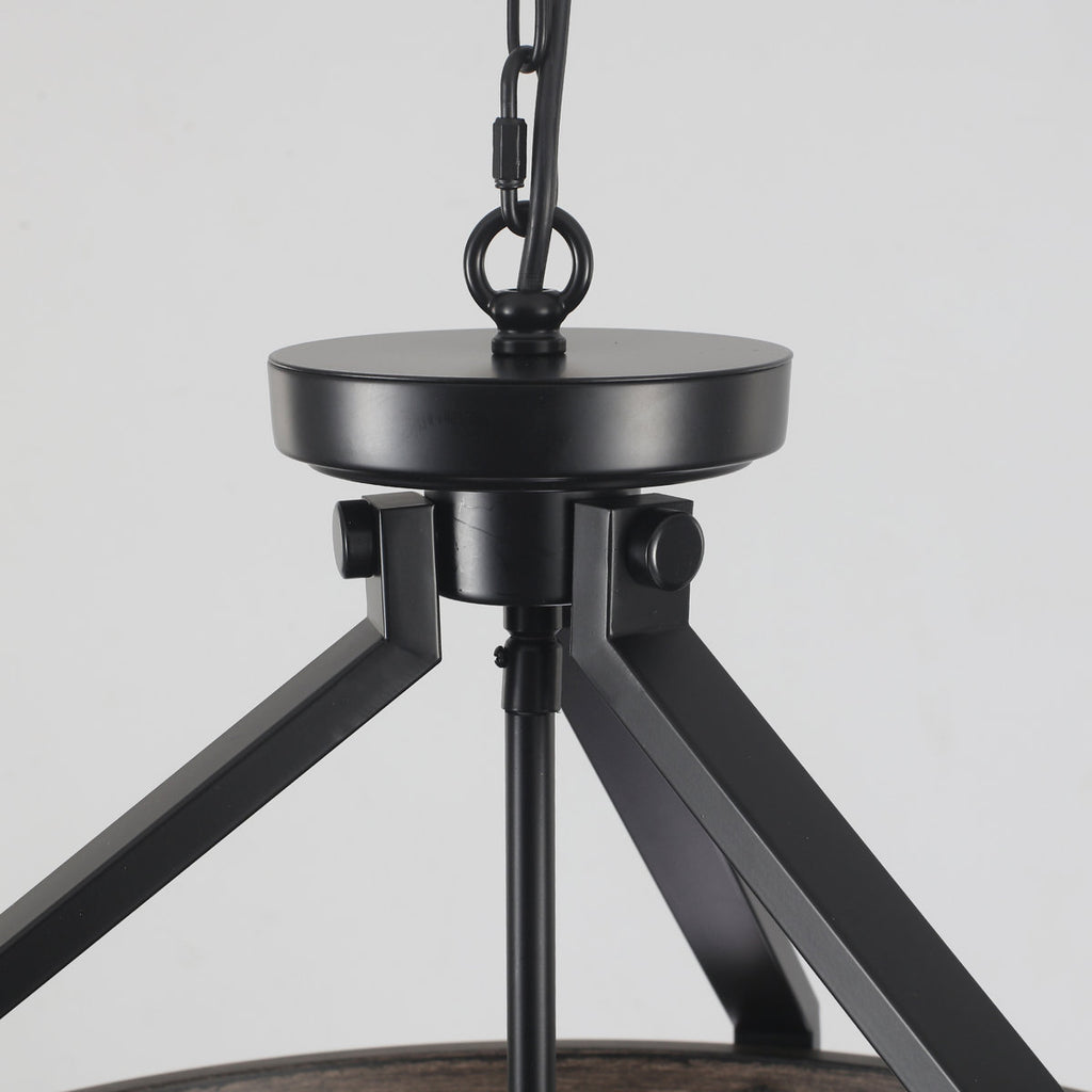 6-Light 23.1" Dimmable Farmhouse Round Cage Chandelier