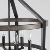 6-Light 23.1" Dimmable Farmhouse Round Cage Chandelier