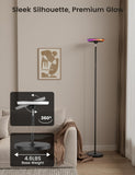 LED Torchiere Floor Lamp with RGB Ambient Light, 42W 3700LM Bright Dimmable Sky Lamp