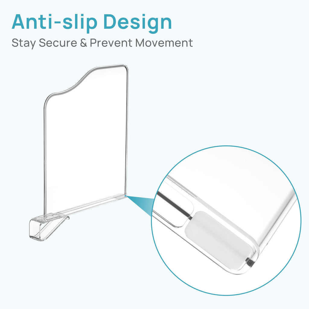 12" Extra Tall x 11.7" Deep Shelf Dividers, 12 Pack