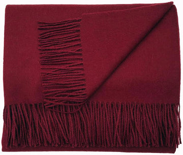 100% Baby Alpaca Throw Blanket, Solid Color