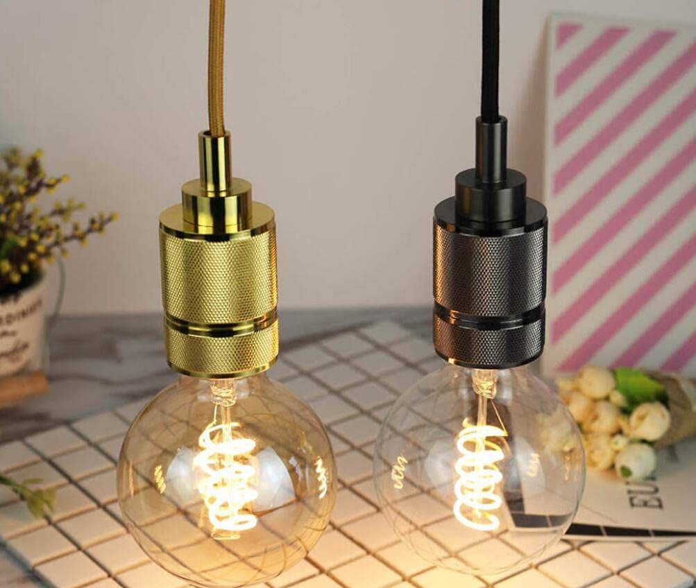 G95 Dimmable LED Edison Bulb 4W G25 LED Spiral Filament Bulbs Decorative Light Bulb,Clear Glass,40W Equivalent,Warm