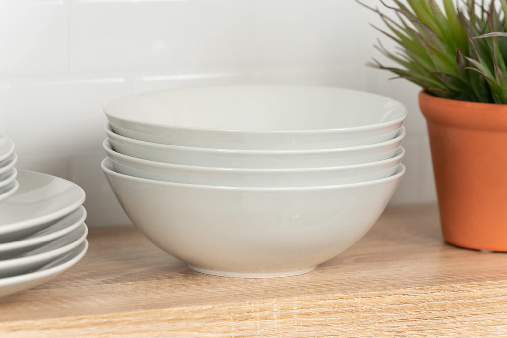 Simply Coupe Dinnerware Set, White, Service for 4 ( 12 Piece)